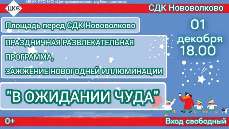 В Нововолково состоится новогодняя программа