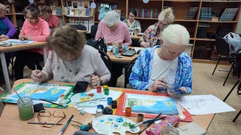 «Зимний вечер» – урок рисования для тучковцев