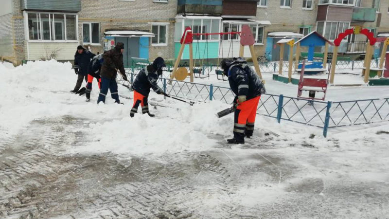 В Рузском округе расчищают общественные территории