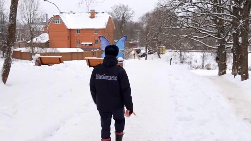 Спасатели проверили стихийные горки в Рузском округе