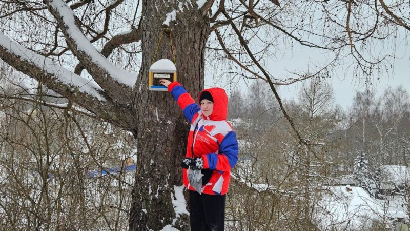 Волонтеры подкормили птиц на Городке