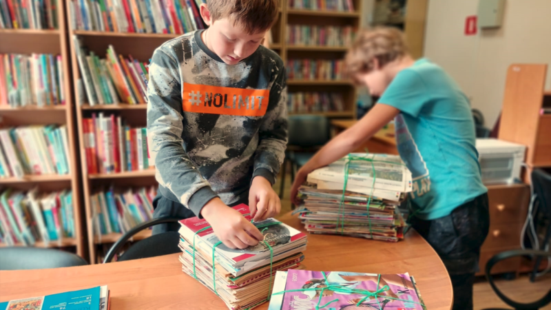 Юные орешковцы приняли участие в «Библиосубботнике»  