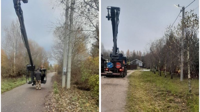 В Накипелово и Акатово установили дополнительное освещение