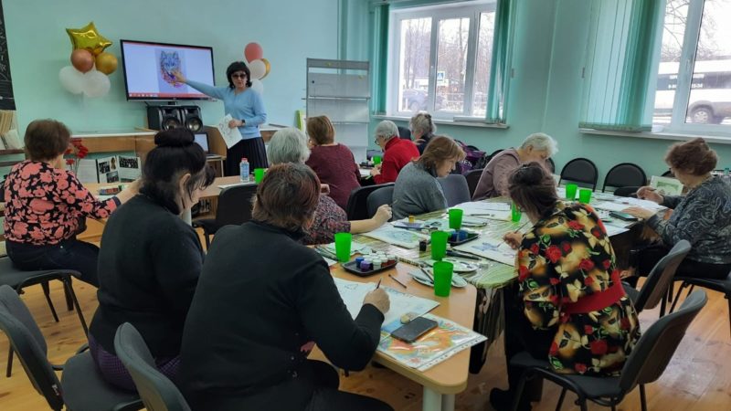 В Тучковской библиотеке прошёл урок «Волк-арт»