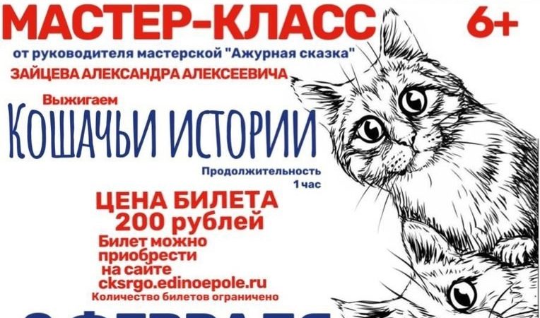 В Тучково приглашают на мастер-класс «Кошачьи истории»