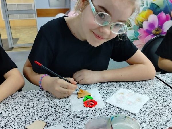 В Тучково прошел мастер-класс «Весенний цветок»