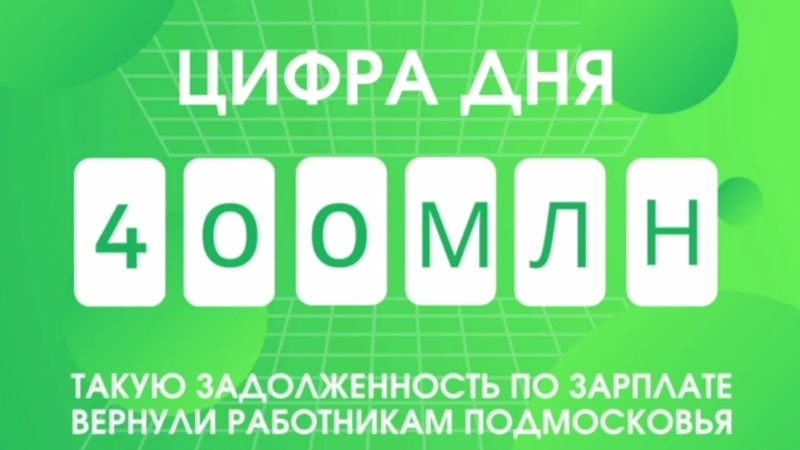 Почти 400 млн рублей долгов по зарплате вернули в Подмосковье