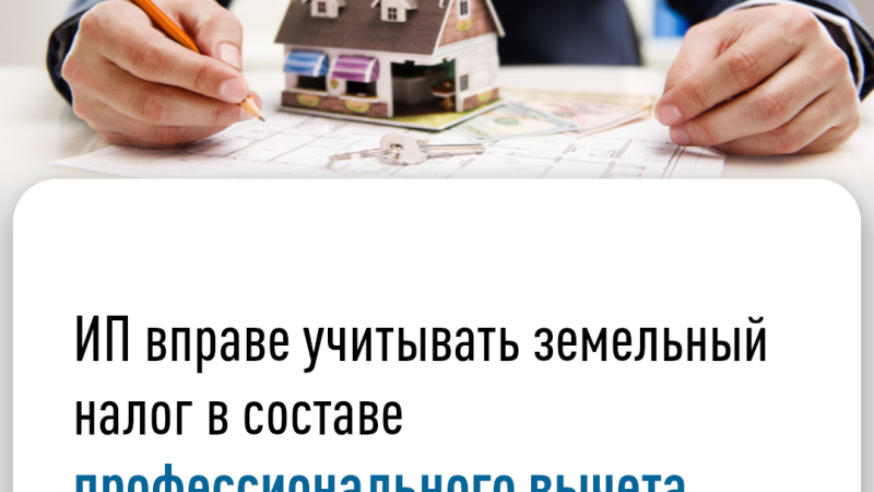 Суммы земельного налога могут быть учтены предпринимателями в составе профессионального налогового вычета