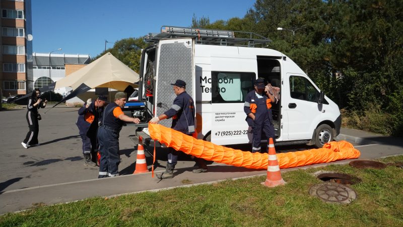 В Рузе отработали слаженность действий при условном повреждении теплосетей