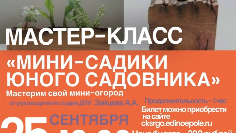 В Тучково приглашают на мастер-класс «Мини-садики юного садовника»