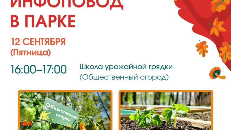 Рузский ПКиО «Городок» приглашает в Школу урожайной грядки