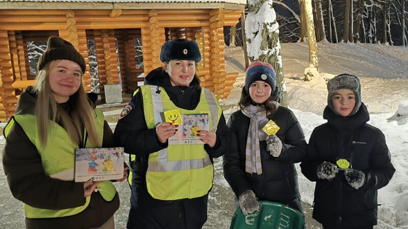 Госавтоинспекторы и волонтёры провели в Рузе профилактическое мероприятие «Ребёнок-пассажир-пешеход»