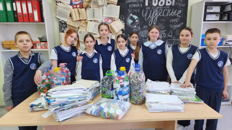 Лицеисты из Рузского округа установили личный рекорд, собрав пять тонн макулатуры