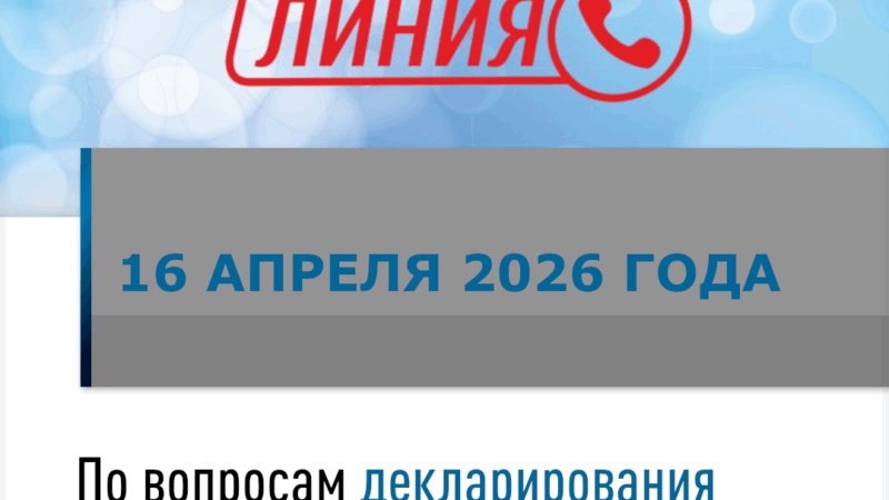 Налоговая инспекция проведёт горячую линию