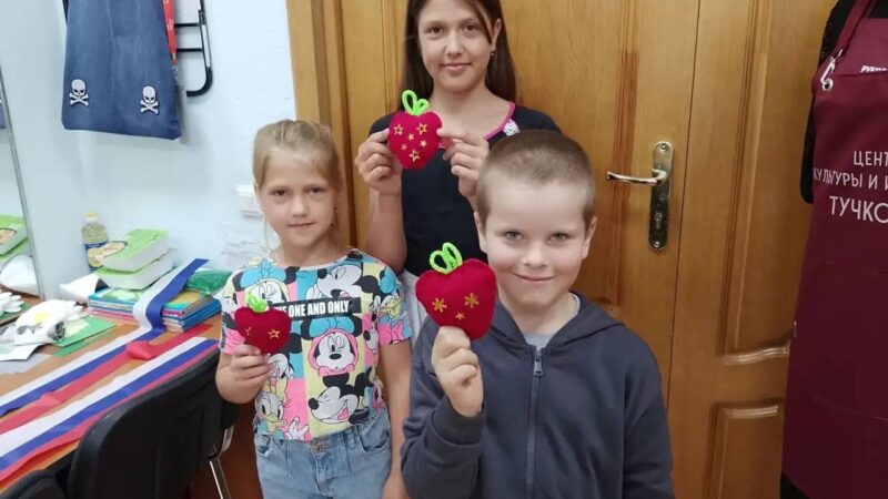 Тучковские ребята сделали игольницу своими руками