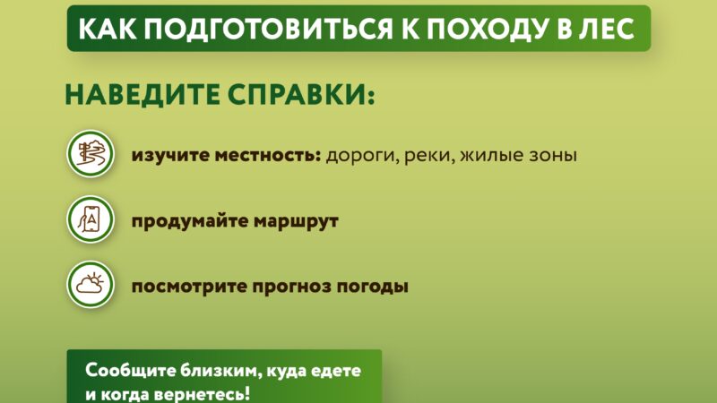 Ружанам – о том, как минимизировать риски при походе в лес