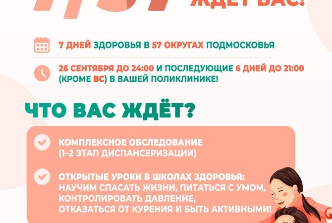 Областная акция «7/57. Старт в долголетие» в Рузской больнице: комплексное обследование и вакцинация