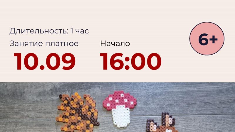 Юных ружан приглашают сделать фигурки осени из термомозаики
