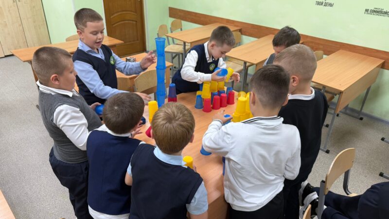 Рузские школьники построили пирамиду добра